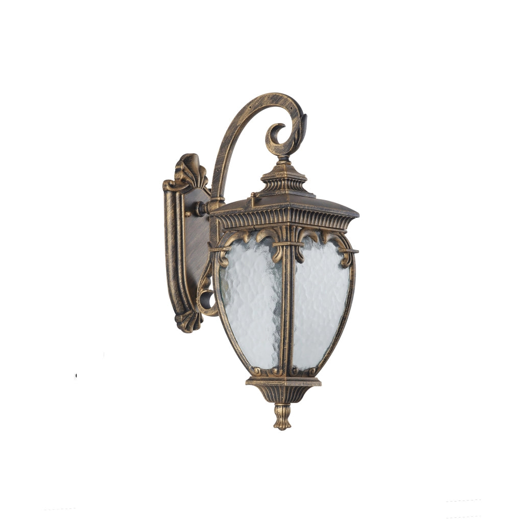 Lampada Da Parete Classica Da Esterno Alluminio Oro Luce1E27 60W Ip44
