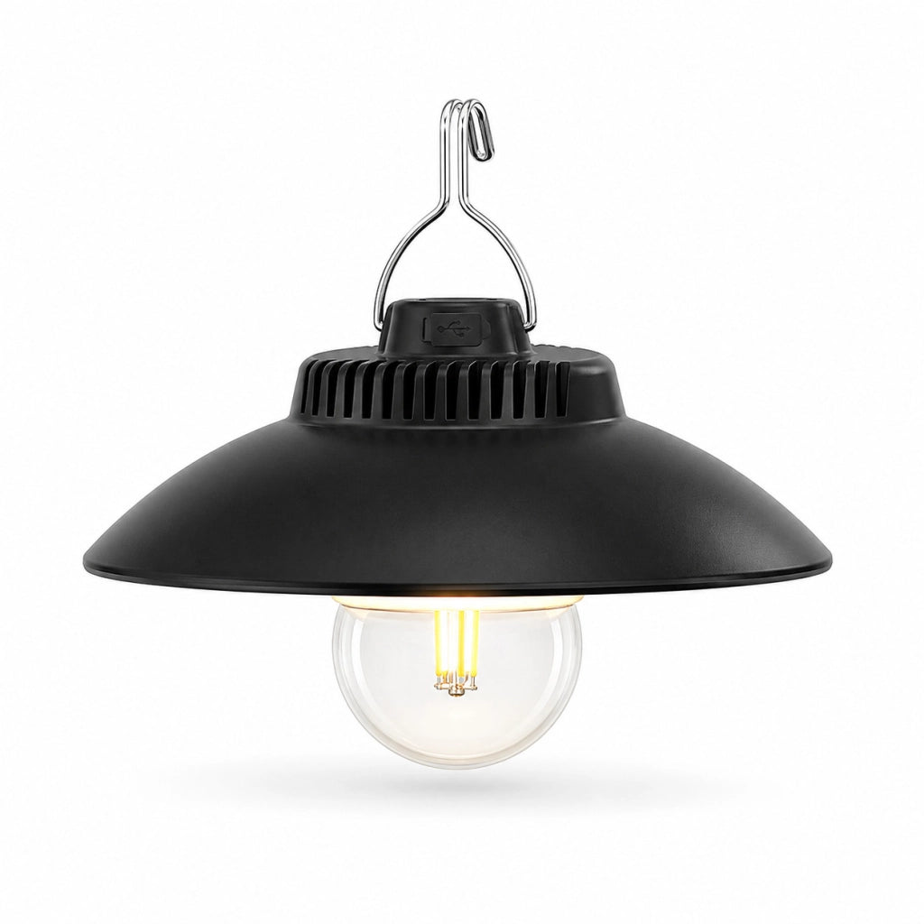 LAMPADA CAMPEGGIO LED RICARICABILE SOLARE CON GANCIO LUCE CALDA 3000K TE-B0627