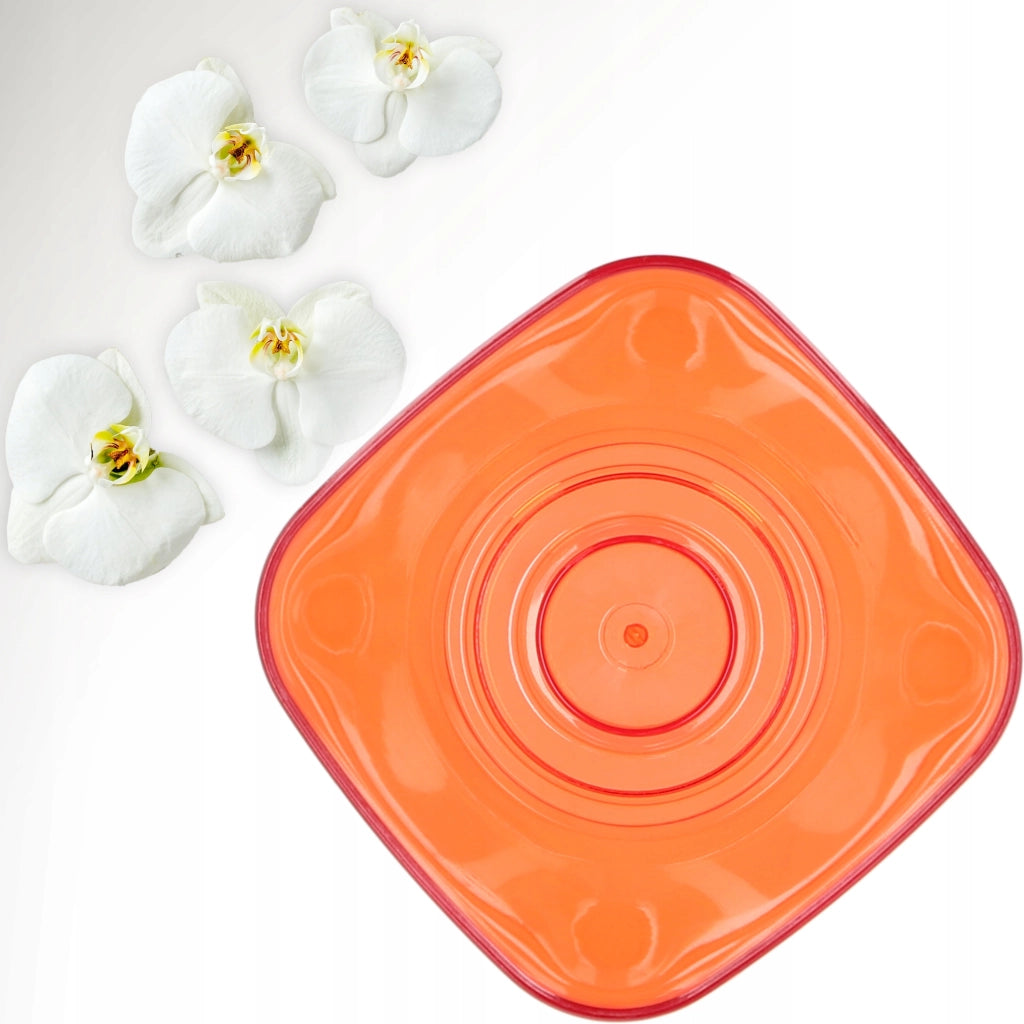 Vaso da fiori KADAX per orchidee, in plastica, rosso, resistente, 13 cm
