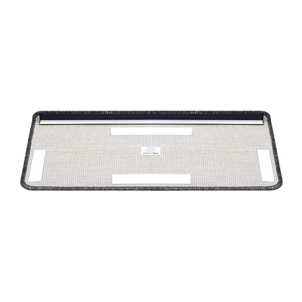 Set di 15 gradini rettangolari antiscivolo 65 x 24 cm con bordo grigio scuro 03_0007609
