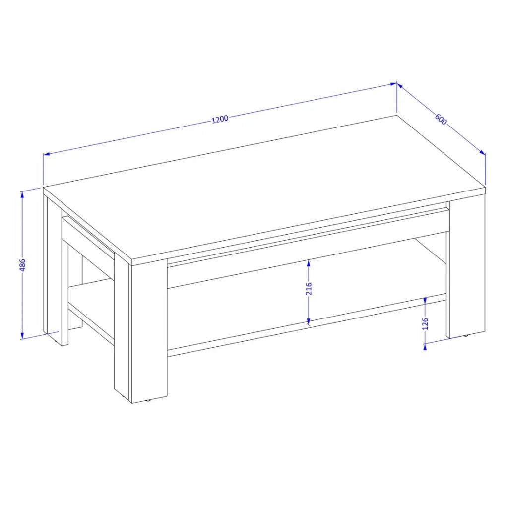 Pack Salotto Loft MEUNIER – Mobile TV, buffet & tavolino in Rovere Samdal & Nero Opaco