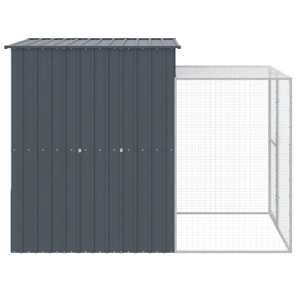 Pollaio/recinto con recinto 165 x 251 x 181 cm acciaio zincato antracite 02_0043952