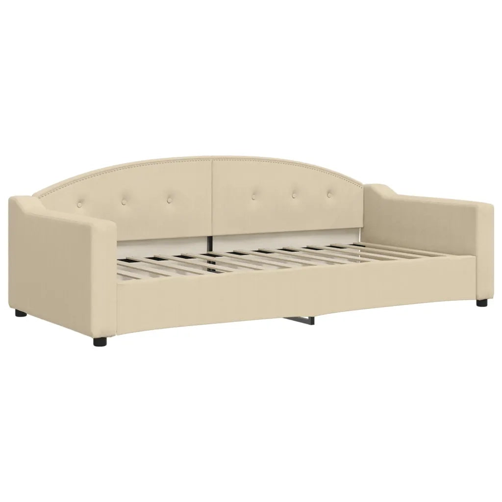 Divano Letto con Letto Estraibile-Sofa Letto-Daybed Crema 90x200 cm in Tessuto 379847