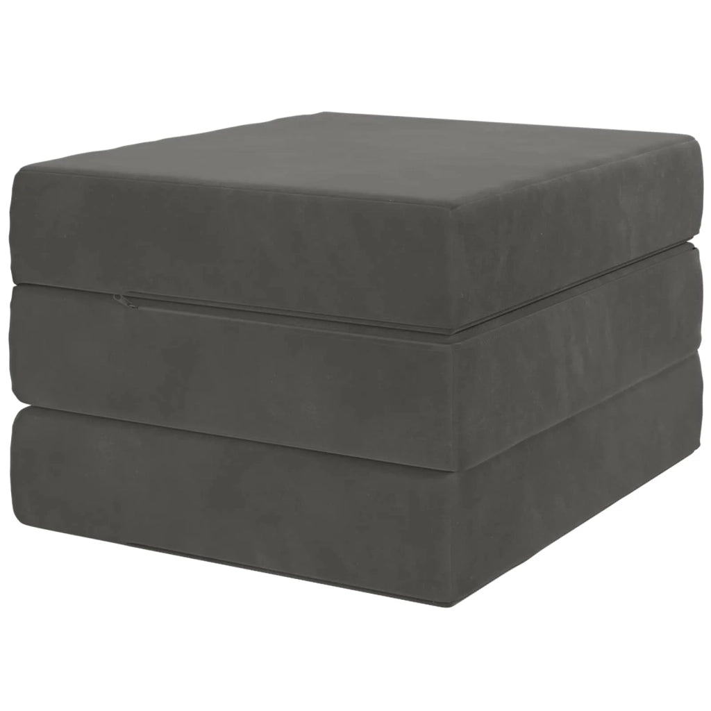 Divano Letto Pieghevole 75 x 63 x 45 cm Grigio Scuro 900144