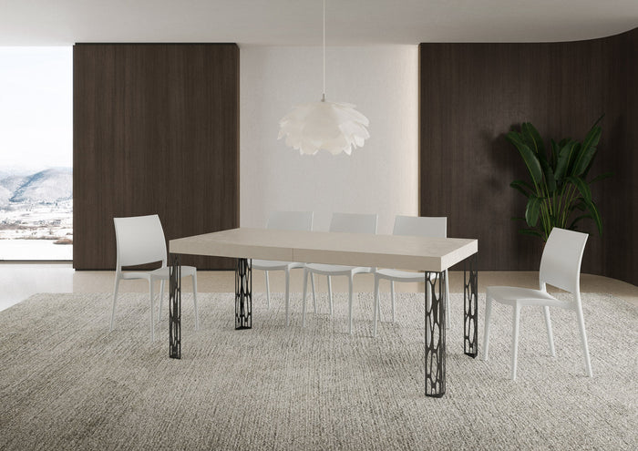 Tavolo Allungabile 200-304x90x77 cm Ghibli Cashmere Telaio Antracite