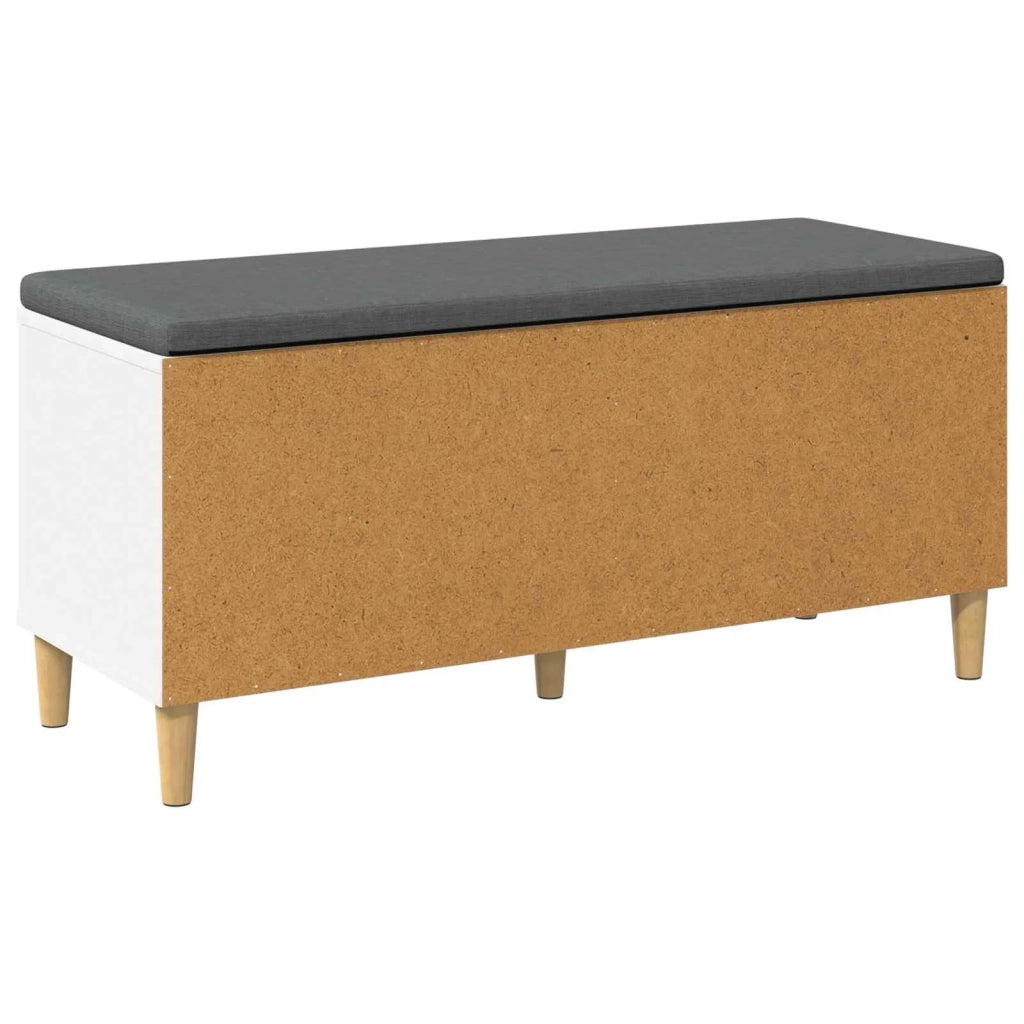 Panca per ingresso con cuscino Bianco 100 x 38 x 46 cm 891536