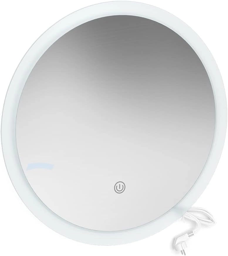specchio bagno, Bianco, 50 x 50 cm Rotondo