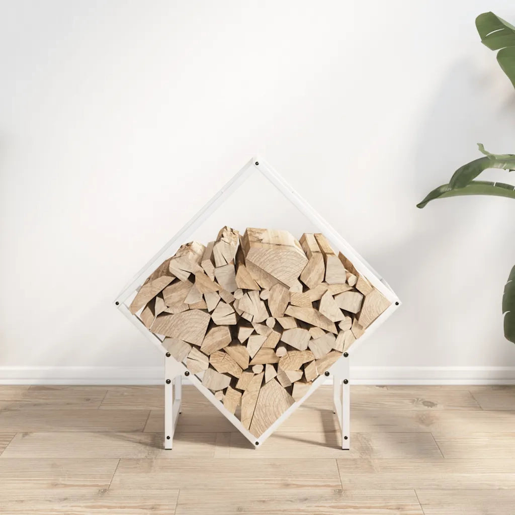 Rastrelliera per Legna da Ardere Bianca 60x25x60 cm CFW4725957