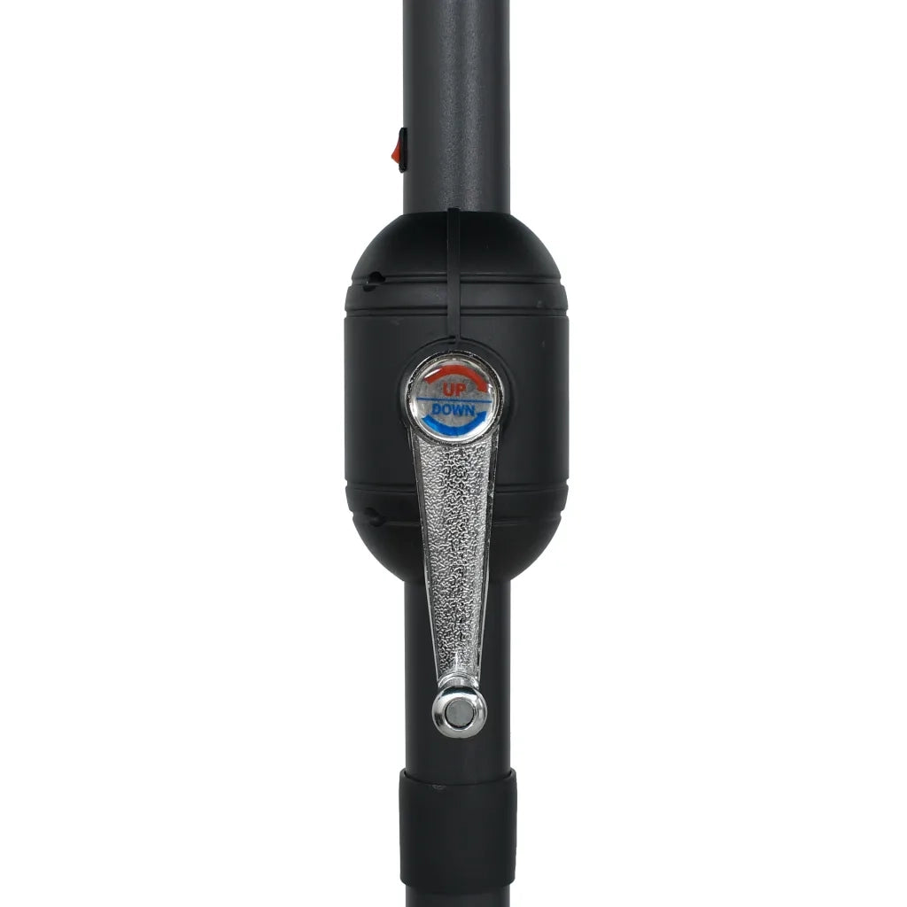 Ombrellone con Luci a LED e Palo Alluminio 270 cm Tortora 47355