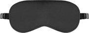 Slaapmasker in Seta Naturale con Cintura Regolabile - Protezione Oculare Comfortevole con Tasca (Nero)