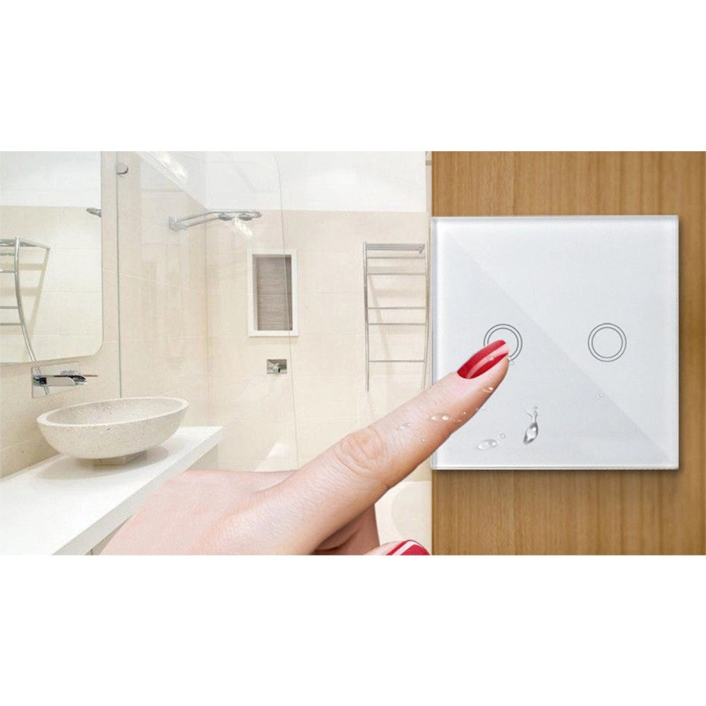 Trade Shop - Interruttore Touch Pulsanti In Vetro Temperato Ad Incasso Placchetta 503 1 A 4 -  -1 Foro     -