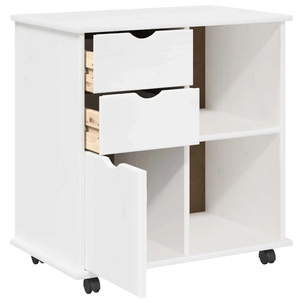 Mobile con Ruote con ruota Bianco 63,5 x 39 x 65,5 cm