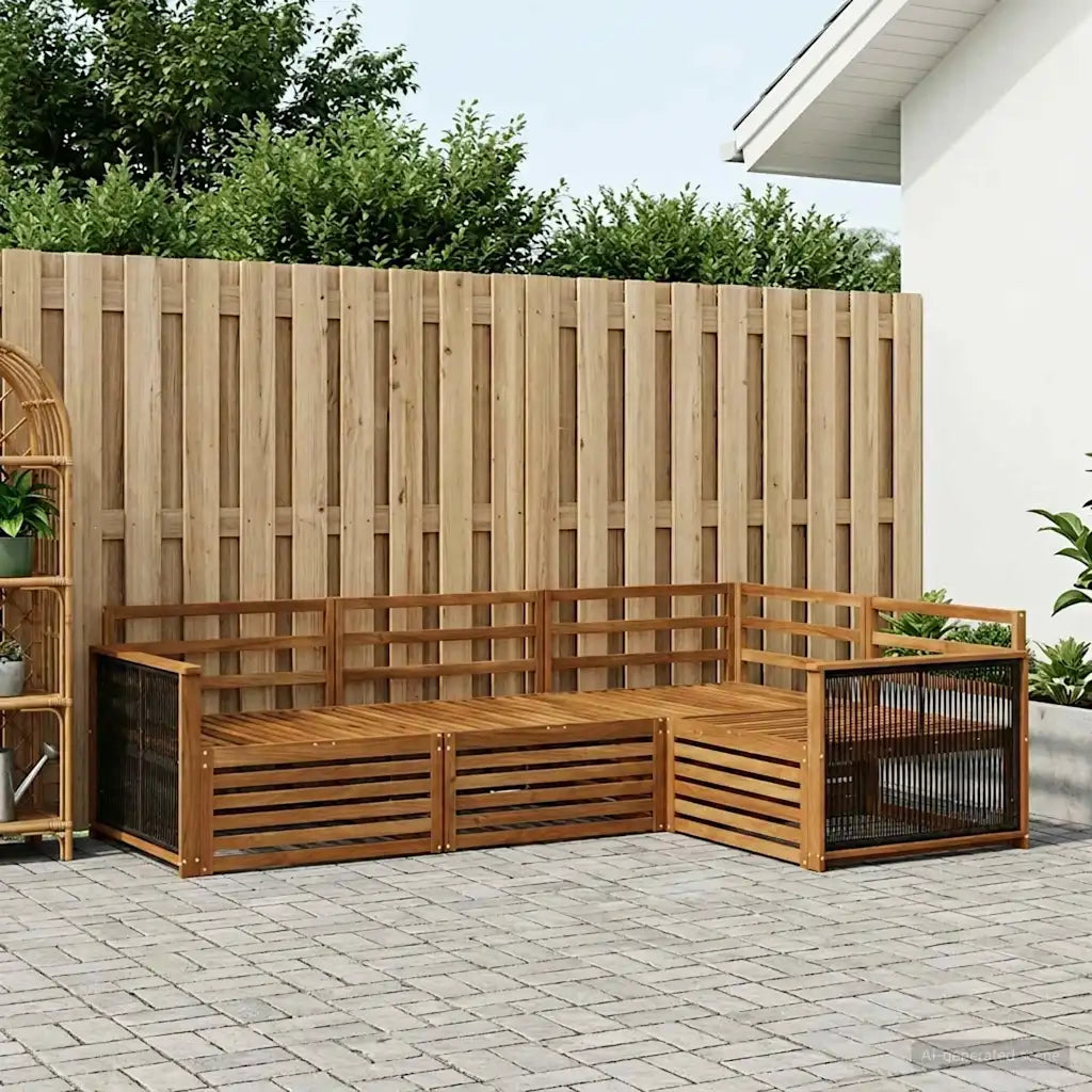 Set di divani da esterno 4 pcs Naturale 3383292