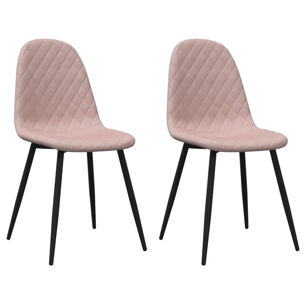 Sedie da Pranzo 2 pz Rosa in Vellutocod mxl 118495