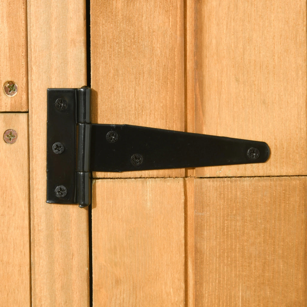 Armadietto da giardino con 3 ripiani rimovibili e finestra, per giardino, in legno, giallo, 77 × 54,2 × 179 cm