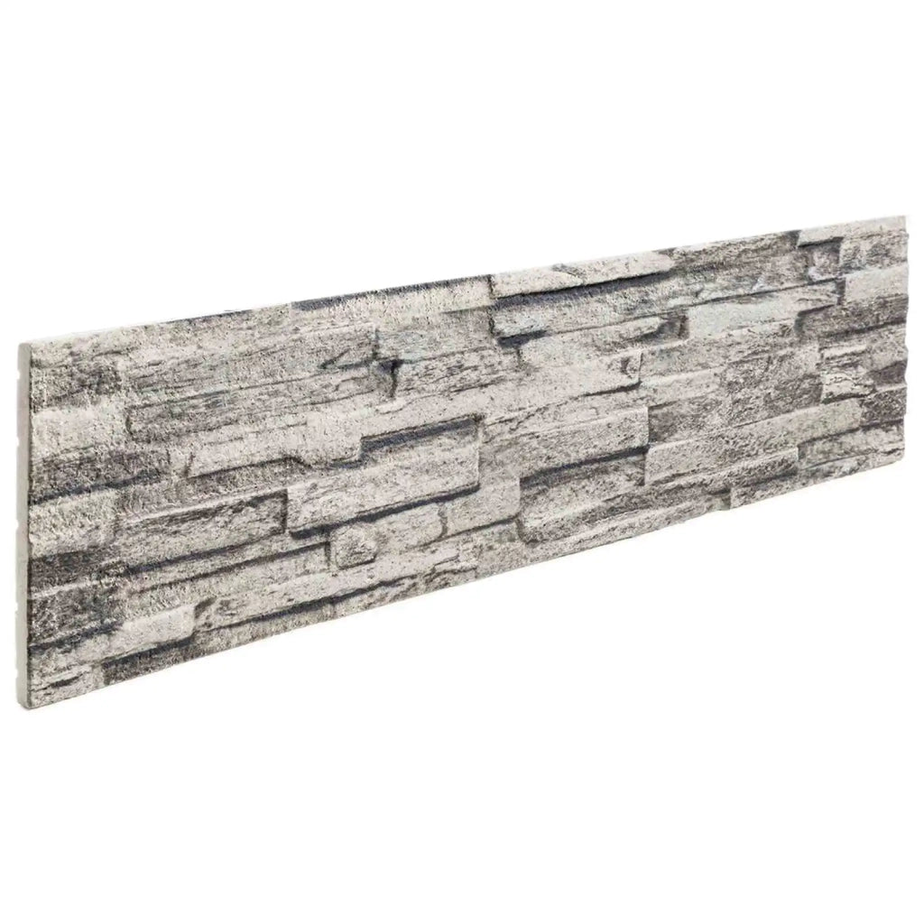 Pannelli da parete 10 pz 100 x 25 cm Grigio chiaro Schiuma EPS 42046108