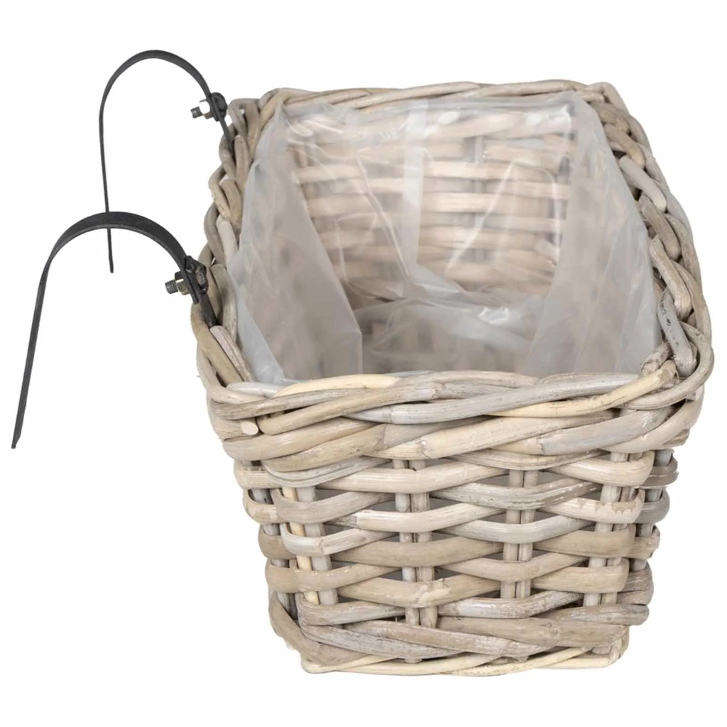 Cestino Appendibile per Piante 2 pz Grigio 48 x 22 x 15 cm CFW8720116
