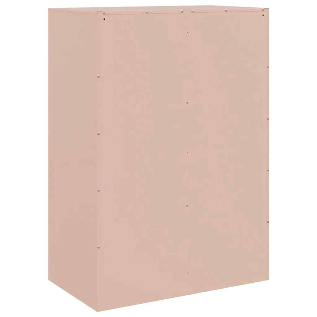Buffet credenza cassettiera armadio mobile contenitore organizer cucina soggiorno salotto alto 67 x 39 x 95 cm acciaio rosa 02_0035158