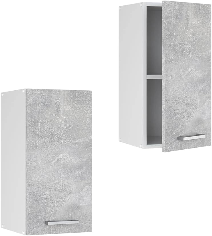 Pensile da cucina R-Line, Calcestruzzo, 40 cm, per la libera combinazione all'interno di sistemi cucina modulari