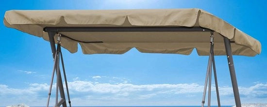 Bancopendolo 3 posti beige copertura sostituibile 200x145cm tetto a sottovetro UV 50