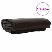 Telo 650g / m2 Marrone 1,5 x 20 m Tela con rivestimento in PVC
