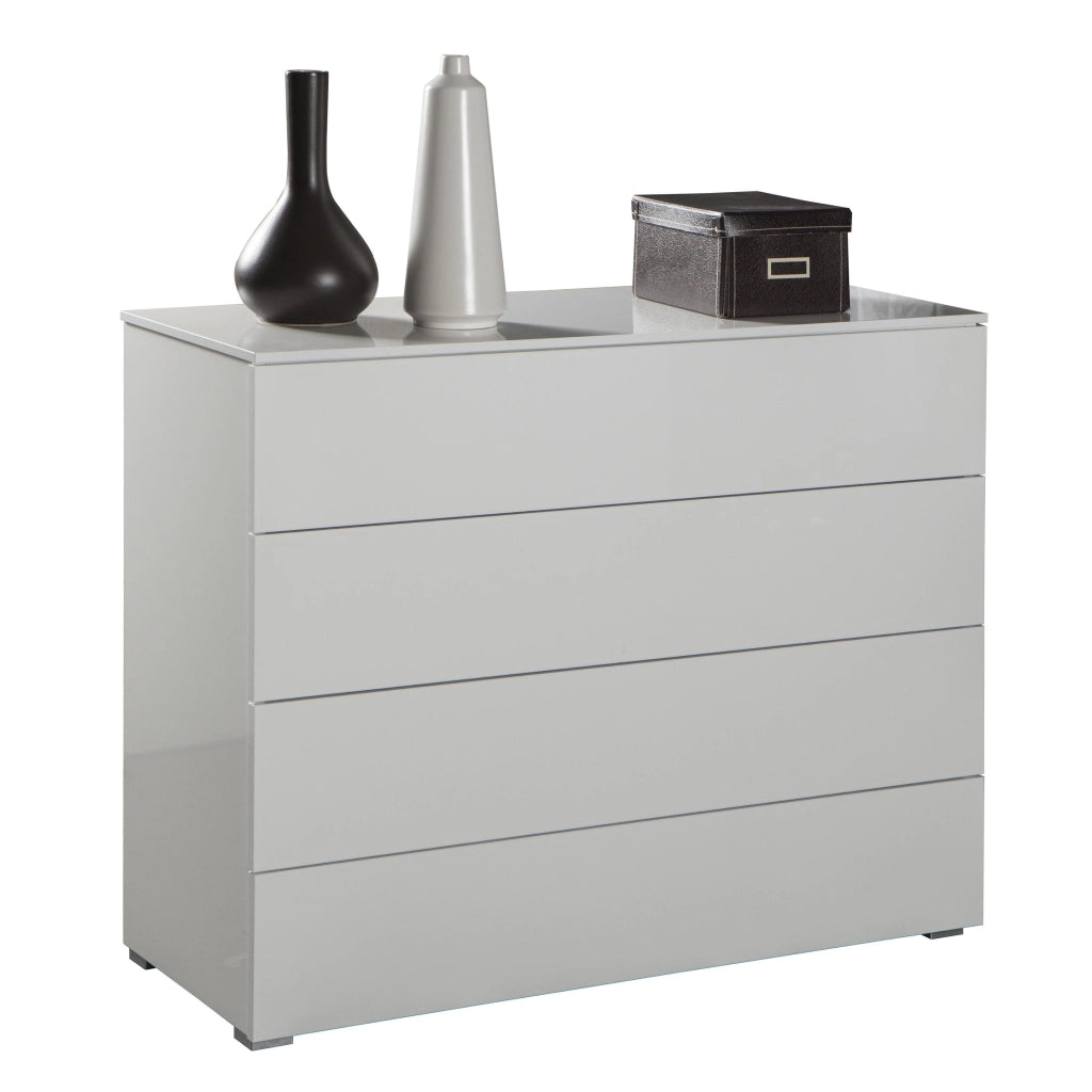 COMO' PRIVILEGIO 108X40XH85CM 4 CASSETTI BIANCO LA