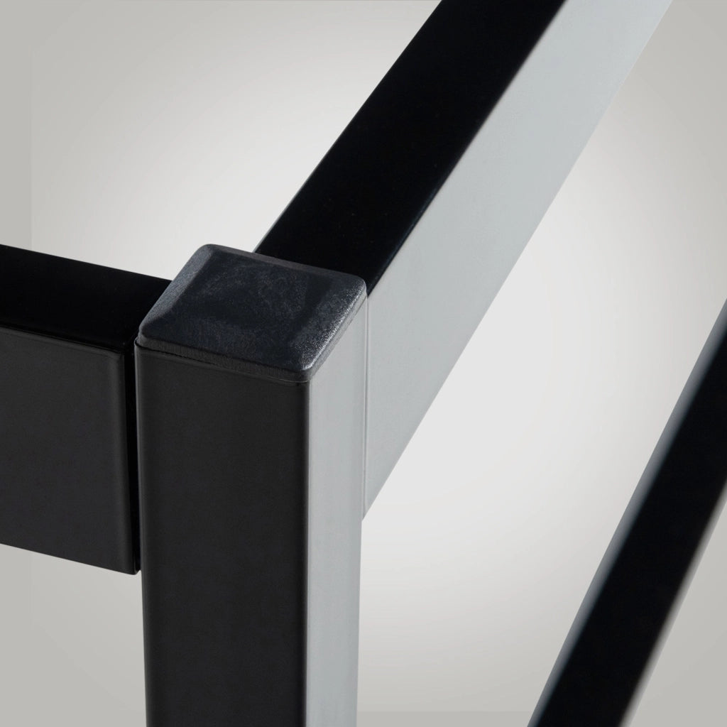 Letto in metallo Scala nero,200x180x46 cm