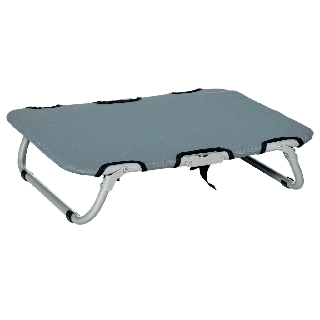 Lettino per Cani Pieghevole in Acciaio e Tessuto ¨C zephmum ¨C Grigio 59x46x15 cm