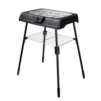 SOGO Barbecue Elettrico 2 in 1 – 2000W – Tavolo e Supporto, Griglia Antiaderente, Termostato Regolabile, Vassoio Raccogli Grasso, Facile da Pulire