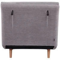 Poltrona Letto Reclinabile 2 in 1 con Seduta Extra-Large, Effetto Velluto, Grigio