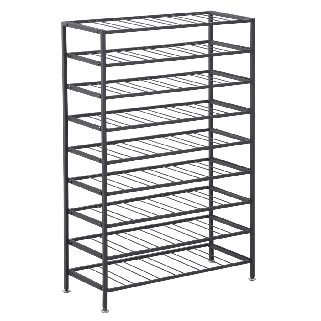 Portabottiglie da 54 bottiglie ¨C zephmum ¨C metallo nero 63x25x91 cm