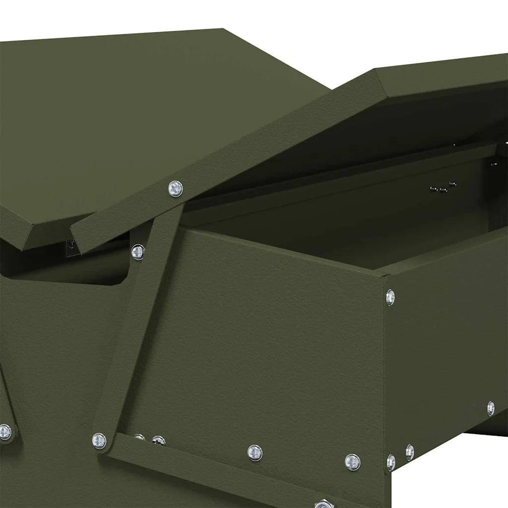 Mangiatore a Pedale per Pollo Verde oliva 75 x 53 x 20,5 cm CFW5501993