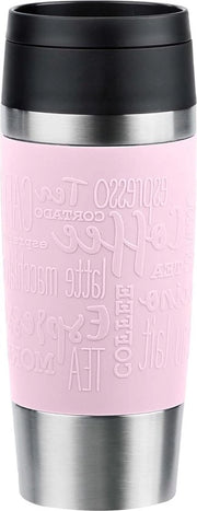 Tazza Viaggiante Classica - 0,36 litri - Acciaio Inossidabile - 4 ore caldo - 8 ore freddo - Lavabile in Lavastoviglie - Apertura da 360° - Pastello Rosa