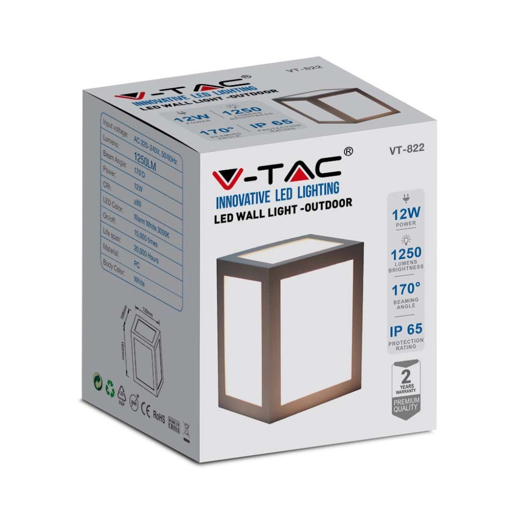 Codino grigio chiaro a parete a LED da 12 W 3000K