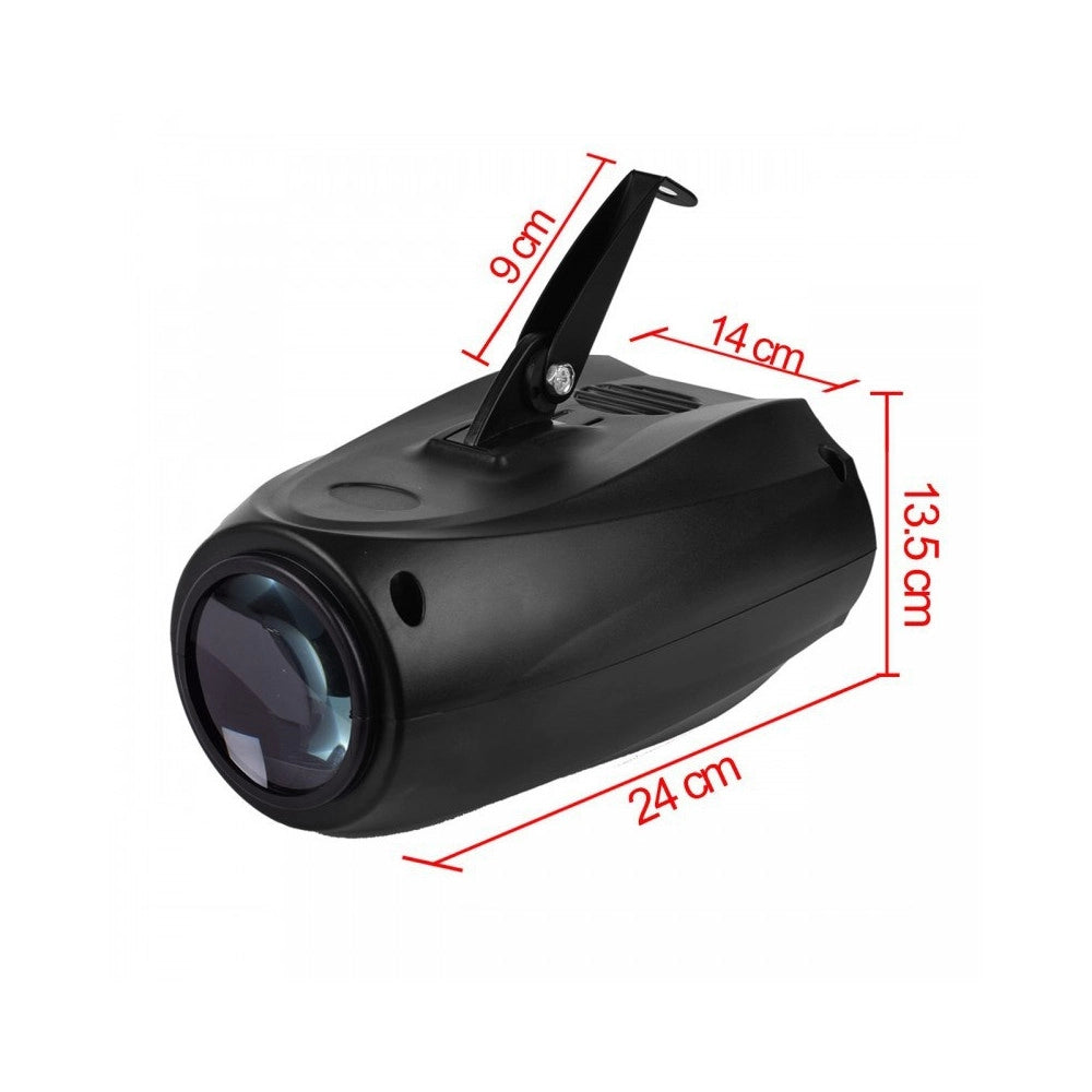 Trade Shop - Proiettore Faro Airship 64 Led 10w Rgb Fascio Di Luce Effetti Disco Laser Luci -