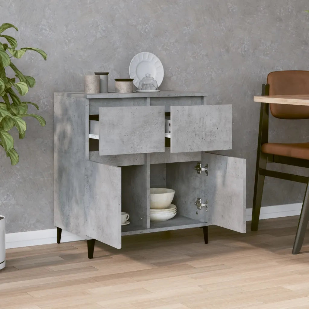 Credenza-Buffet-Armadio da cucina Grigio Cemento 60x35x70 cm in Legno Multistrato 206597