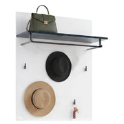 Henry, Appendiabiti 5 Ganci Made in Italy, 26h cm Bianco Lucido