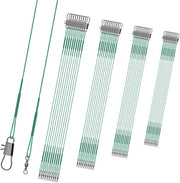 Set di Linee di Pesca 10 pezzi - Filo di Pesca 15/20/25/30 cm - Filo di Acciaio - Accessori da Pesca - Diverse Misure - Adatto per la Pesca - Linee di Pesca per la Pesca