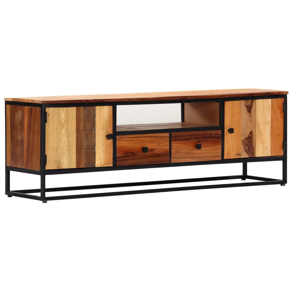 Mobile Porta TV 120x30x40 cm in Legno Massello di Recupero cod mxl 27707