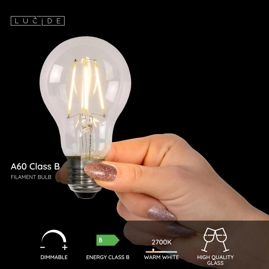 Lampadina LED filamento sferica E27 7W 2700K Lucide