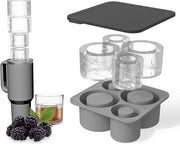 Igloo in forma di cubetto di ghiaccio con coperchi - 4 pezzi - cilindro per Stanley Cup - grigio