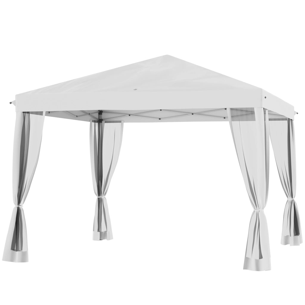 Tonnelle pop-up per giardino ¨C zephmum ¨C crema 3x3 m con zanzariere e borsa