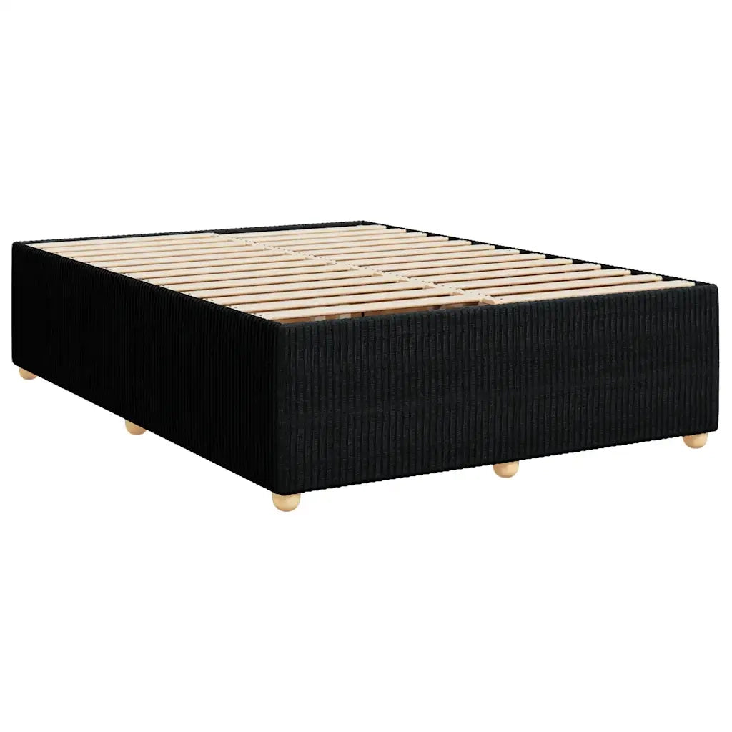 Giroletto a Molle con Materasso Nero 160x200 cm in Tessuto 3289816