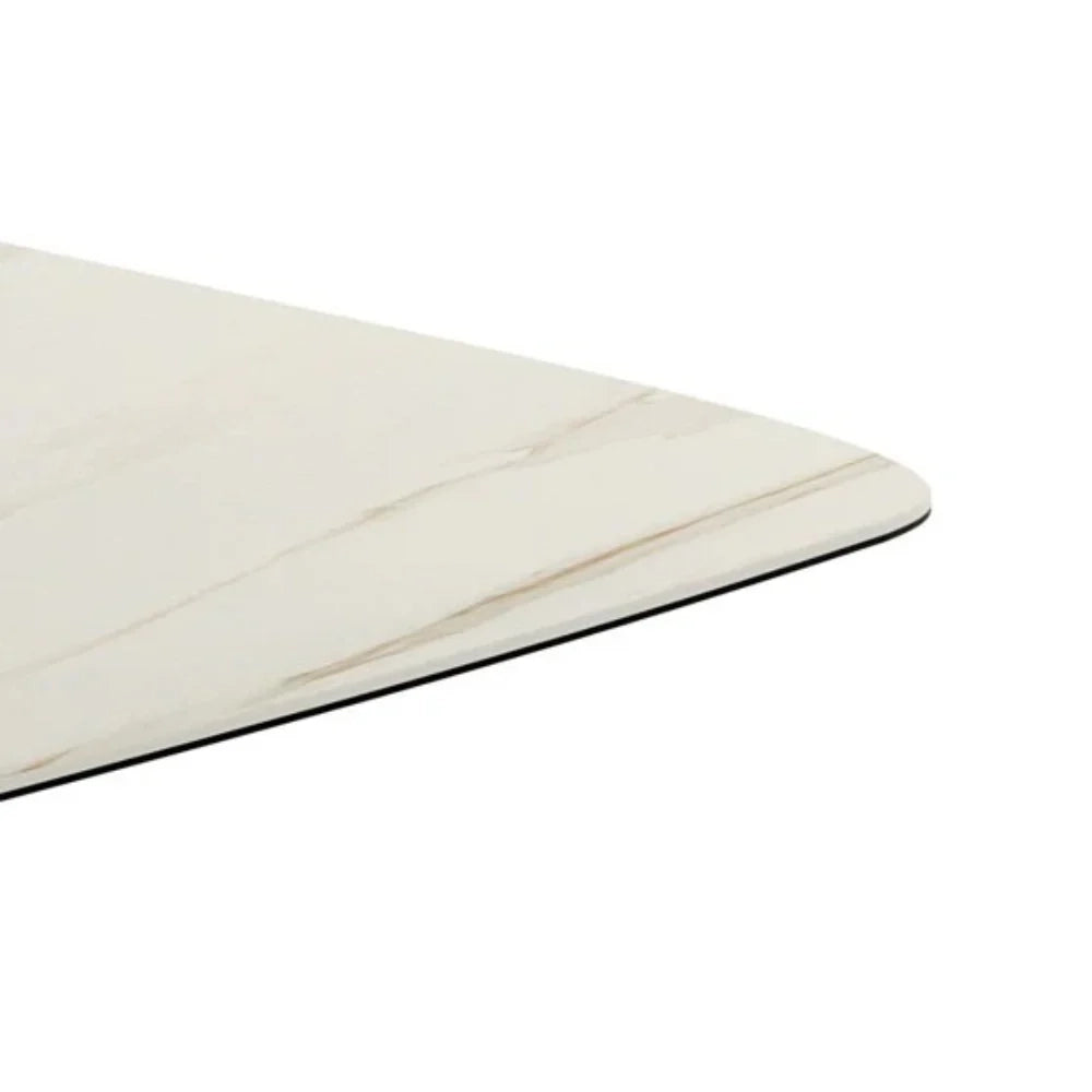Tavolo da pranzo allungabile in ceramica su vetro effetto marmo calacatta Cruise 200-280x100 cm fino a 10 posti | Duzzle