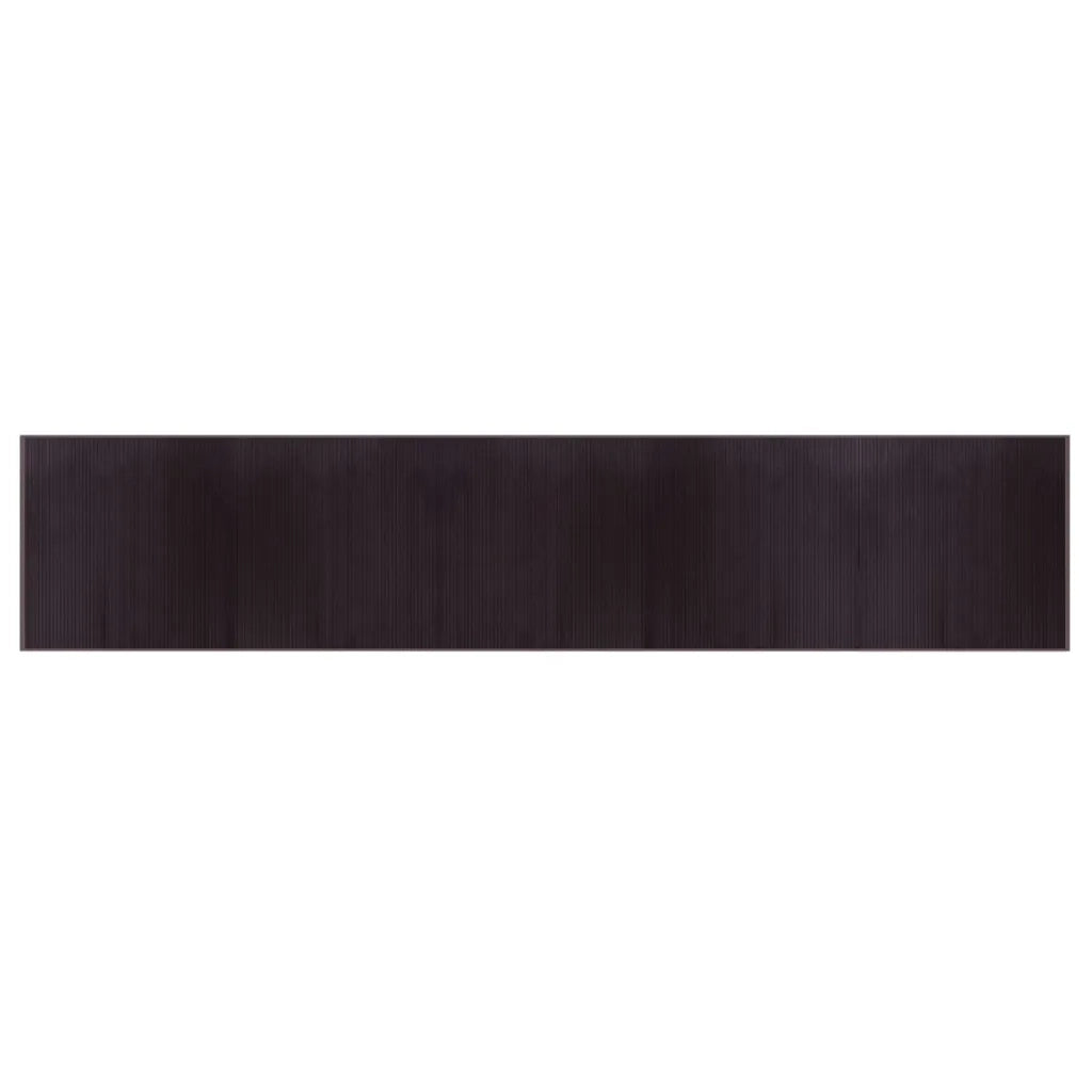 Tappeto Rettangolare Marrone Scuro 100x500 cm in BambÃ¹