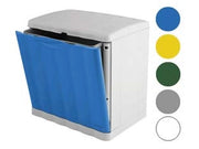 PATTUMIERA MODULARE AMICA ECO  SPACE IN POLIPROPILENE LT.20  cm.40x30x40h.  colore bianco    STEFANPLAST