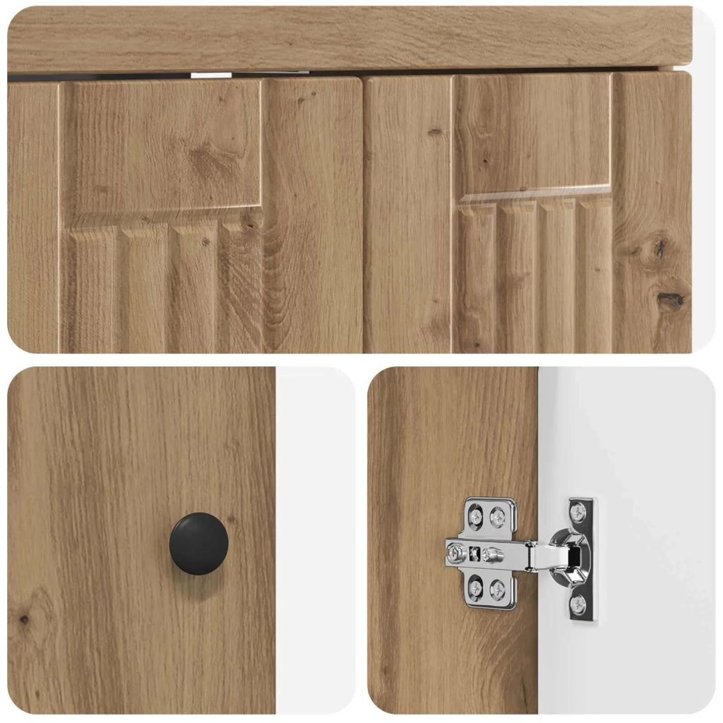 Mobiletto da bagno sotto il lavello Rovere Artigianale 890043