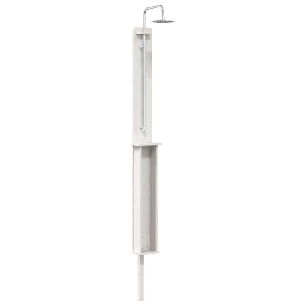 Doccia da esterno 246 cm Legno massello di pino e acciaio inox 886353