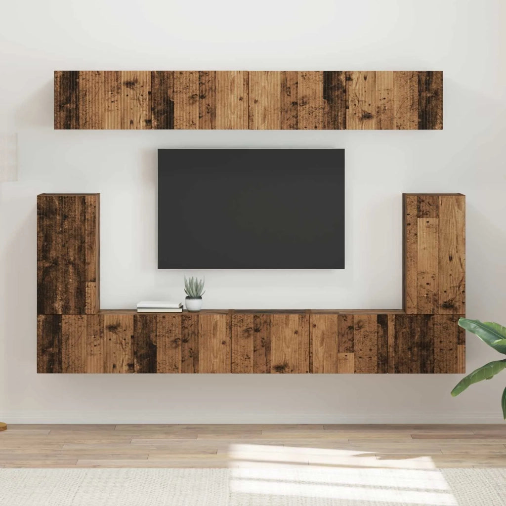 Set mobile TV 5 pcs Legno vecchio Legno multistrato