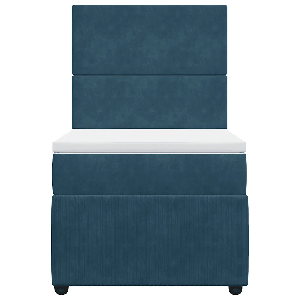 Giroletto a Molle con Materasso Blu 80x200 cm in Velluto 3294488